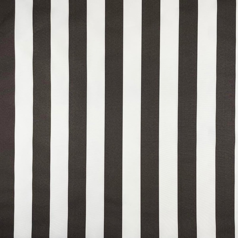 Water Resistant UV Protected Canvas – Black Charcoal Stripe 0.50