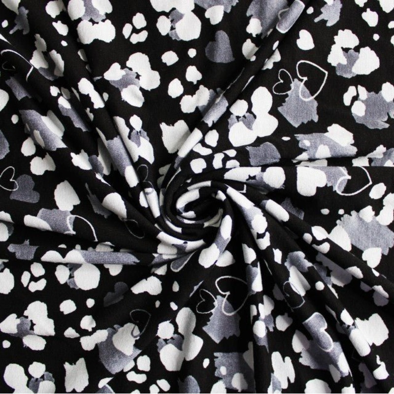 Viscose Jersey – Hearts 0.5