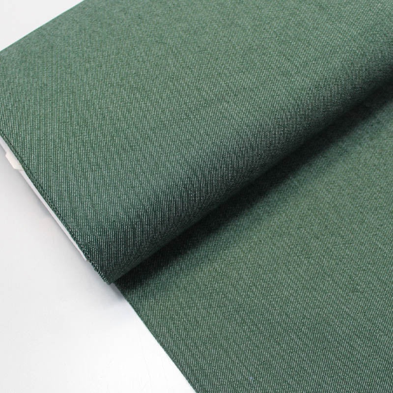 Dressmaking Coloured Stretch Denim – Forest Green