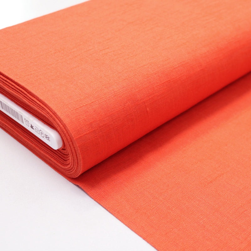 Dressmaking Washed Linen Handle – Orange