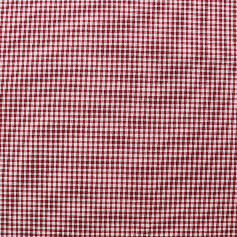 Dressmaking Cotton – Mini Gingham – Red and White