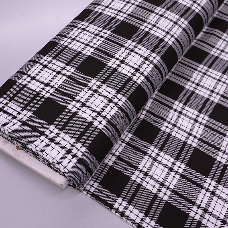 Dressmaking Tartan- Fine Line Natty Check – Monochrome