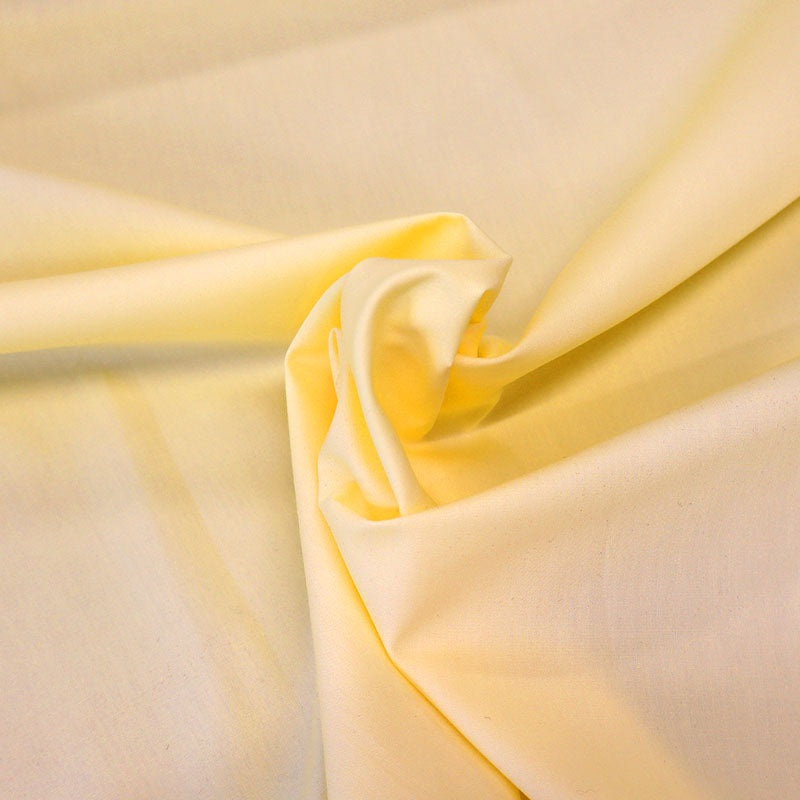 Plain Yellow Cotton Poplin – Butter