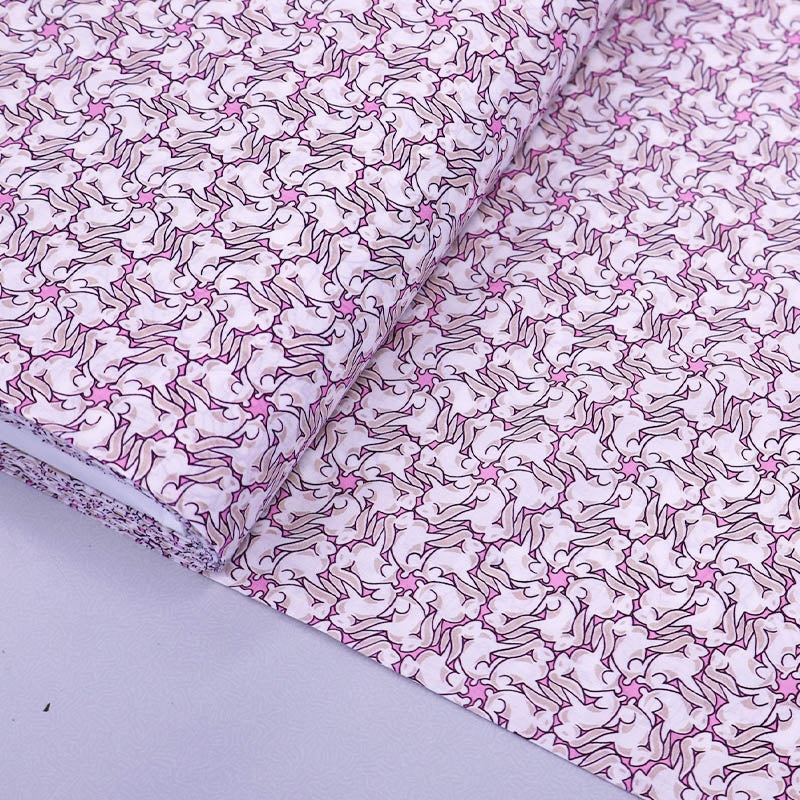 50CM Deadstock Liberty Fabrics Tana Lawn – Tumbling Tails – Pink