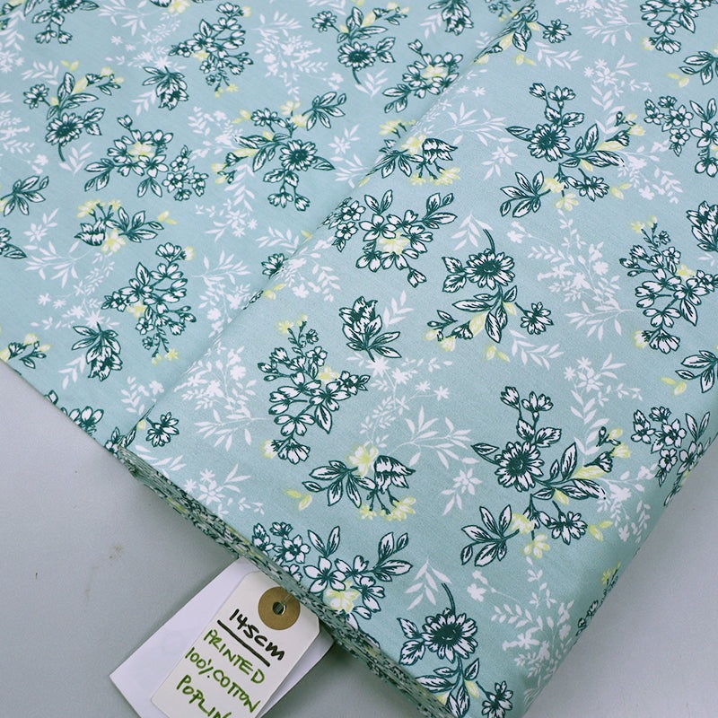 Cotton Poplin – Duck Egg Blue – Marianne