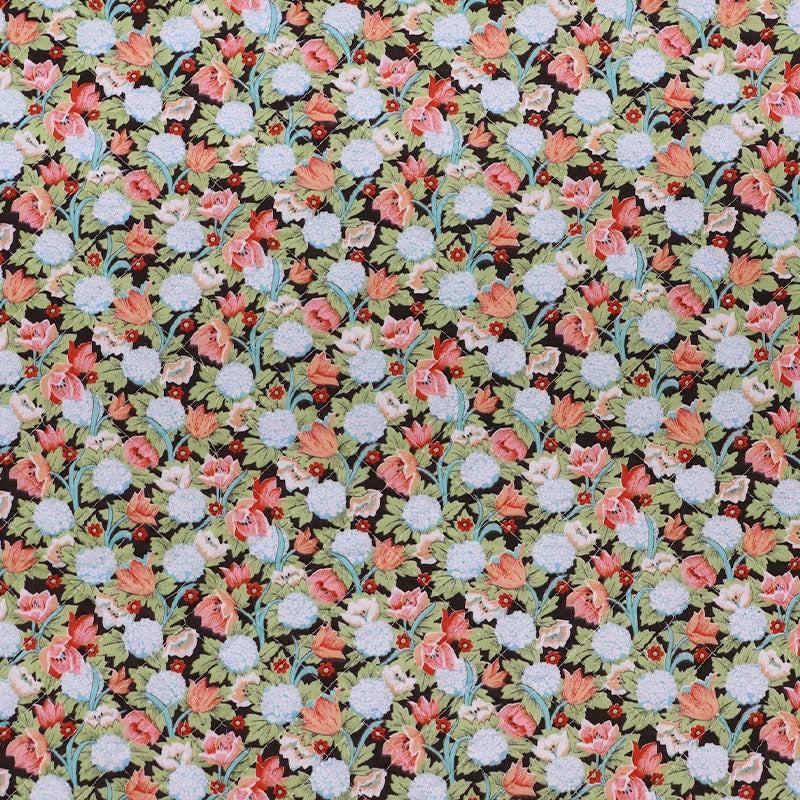 Vintage Black Floral Quilted Cotton – Moody Bloom