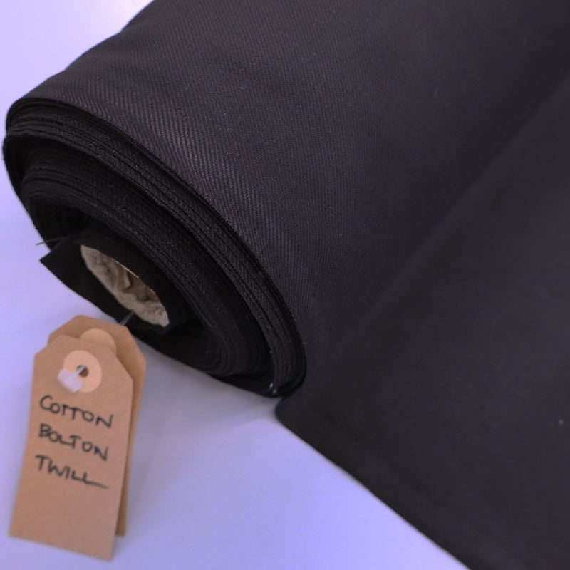 Cotton Bolton Twill – Black