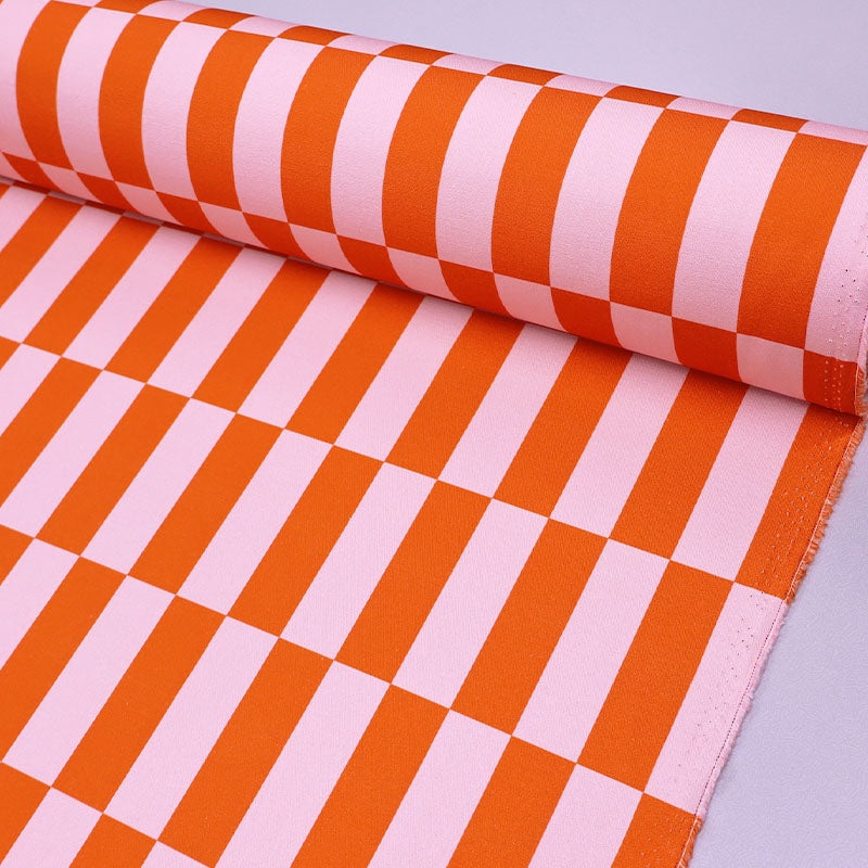 Cotton Canvas – Pink and Tangerine – Hoxton