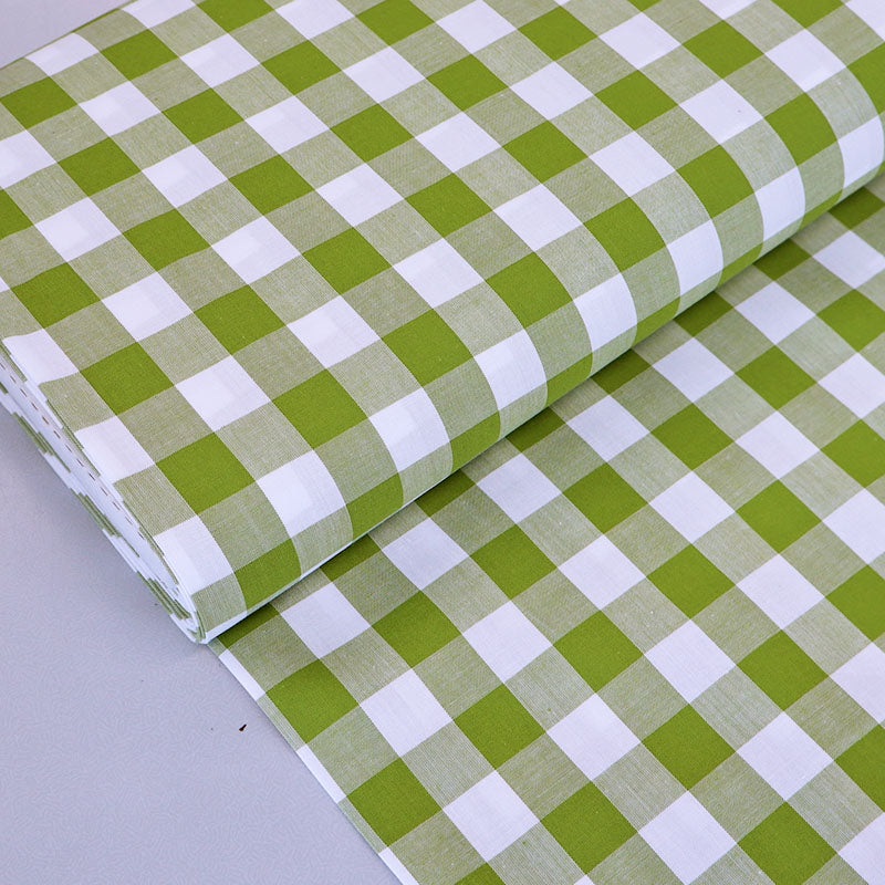 Dressmaking Cotton Bigger Gingham – Wide Width – Sage Green