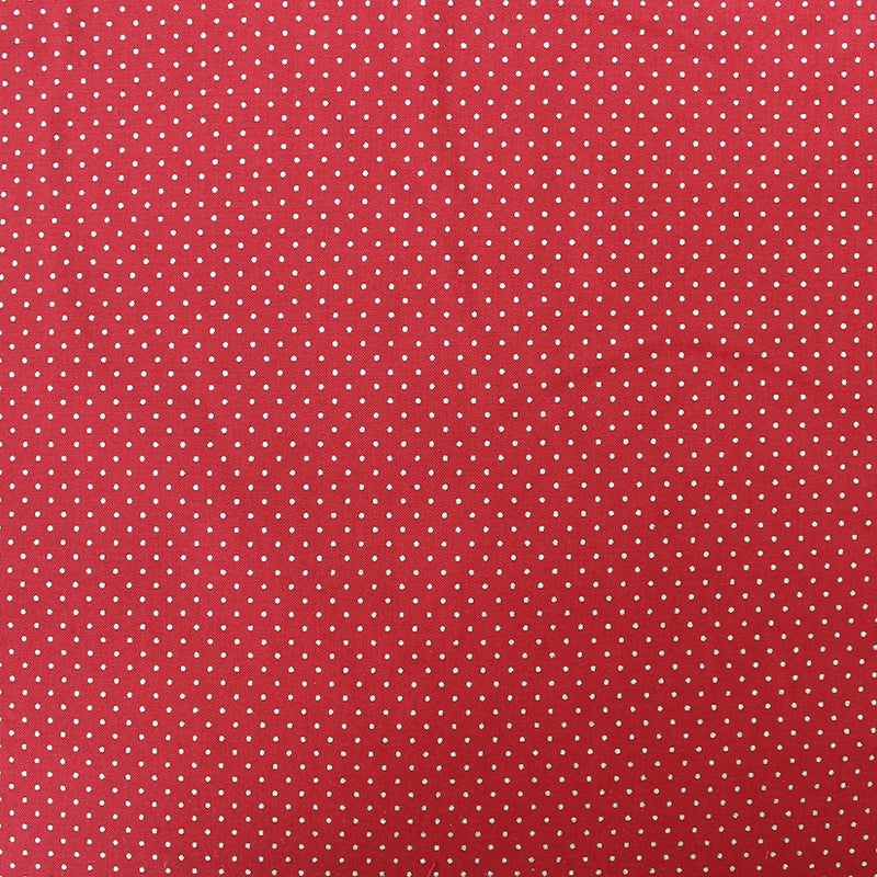 Red Metallic Christmas Cotton – Golden Spots